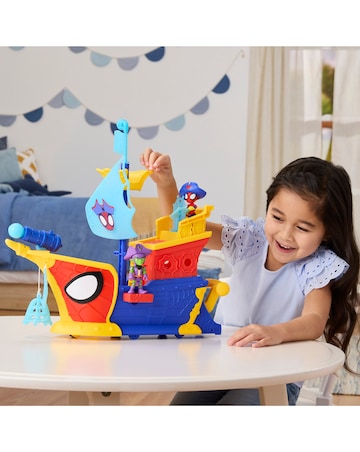 Marvel Spidey and his Amazing Friends Water-Webs Webs Ahoy Bubble Pirate Ship