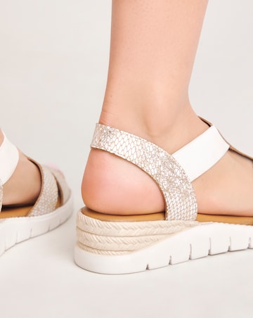 Jillian Leather Elsa Sandal - Wide Fit (E)