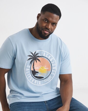 Jack & Jones Palm Graphic T-Shirt - Blue