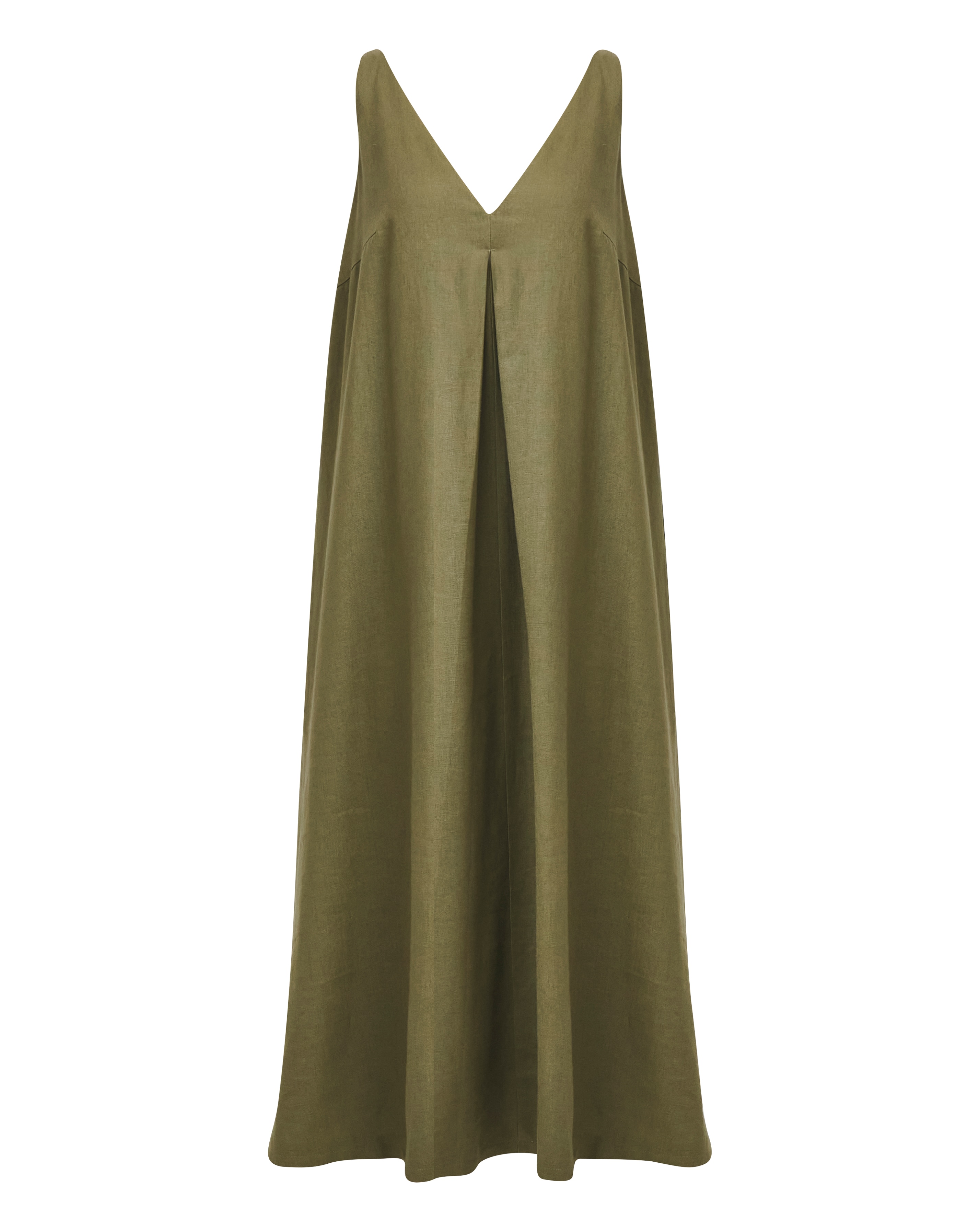 Anthology Linen Blend Swing Midi Dress JD Williams
