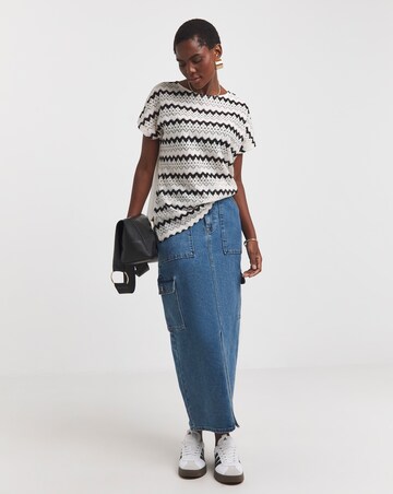 Ivory Crochet Front T-Shirt