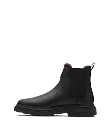 Clarks Badbury Easy Boots - Black Leather