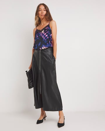 Satin Lace Trim Cami