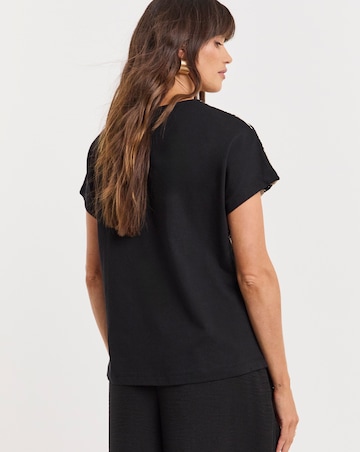 Pure Cotton Mono Open Stitch T-Shirt