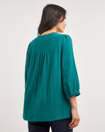 Julipa Embroidered Cheesecloth Top