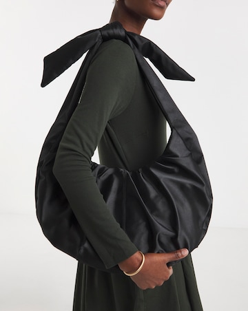 Satin Bow Detail Tote Bag