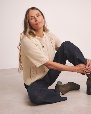 Anthology Cable Knit Short Sleeve Jumper