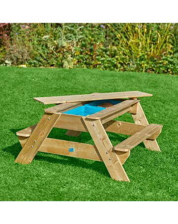 Tp Deluxe Wooden Picnic Table Sandpit