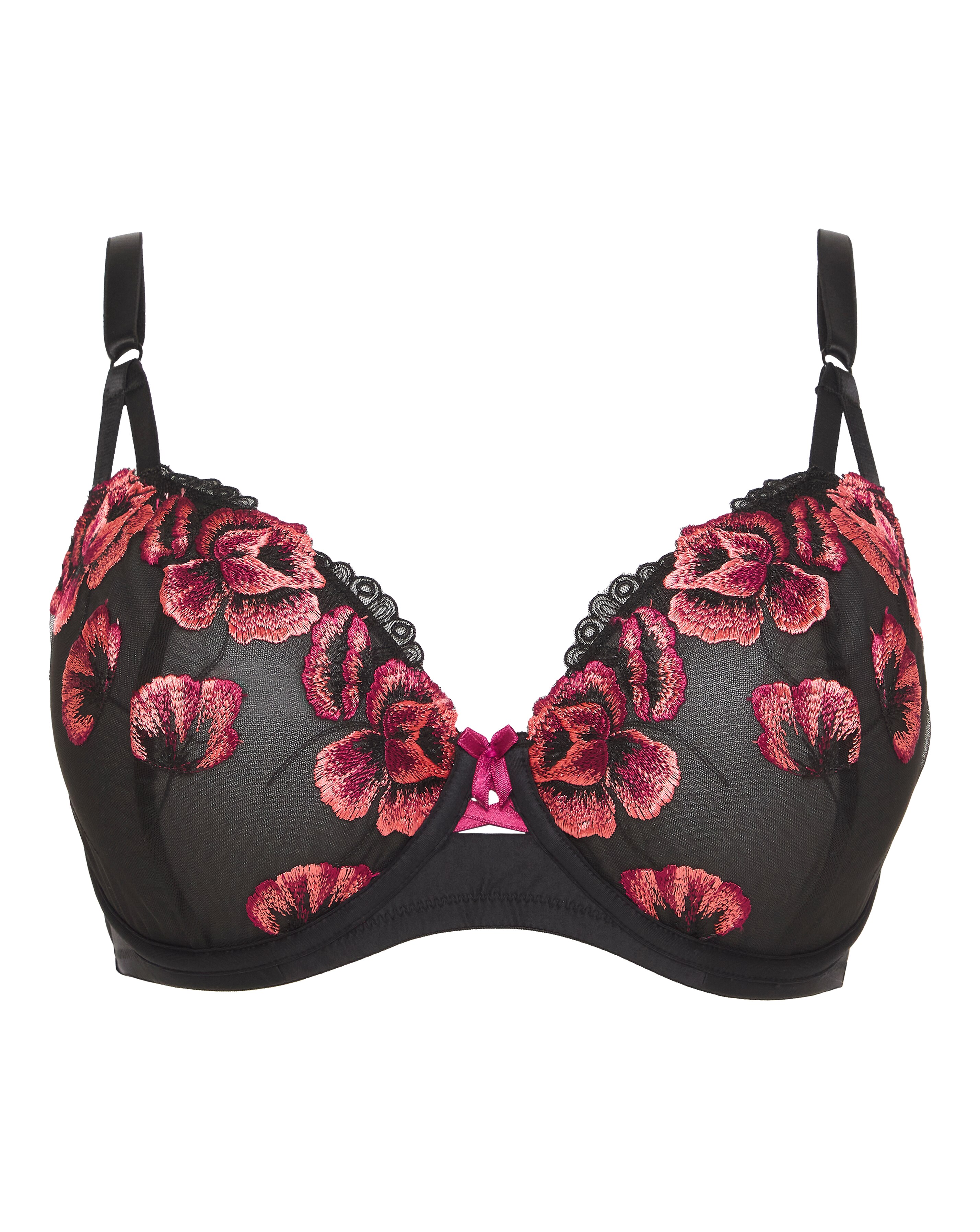 Joanna Hope Poppy Embroidery Non Padded Wired Balcony Bra B-F