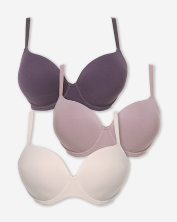 Pretty Secrets 3 Pack Cotton T-Shirt Bras