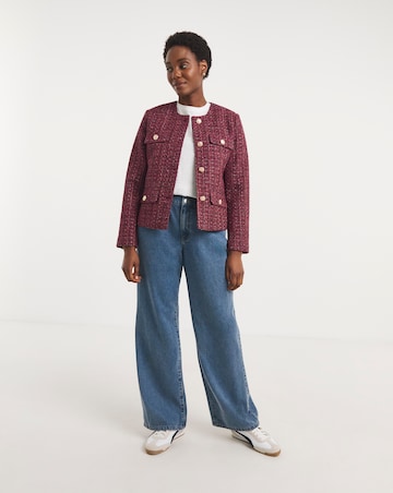 Burgundy Boucle Jacket