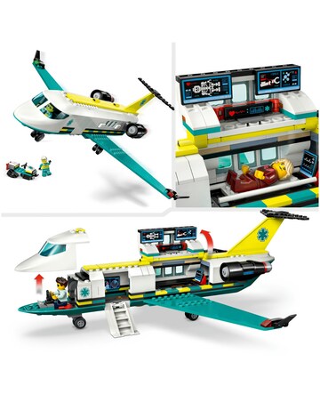 LEGO City Emergency Air Ambulance Plane, Snow Scooter and Toy Airplane 60465