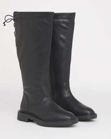 Rome Lace Up Back Riding Boots - Wide Fit (E) & Curvy Calf