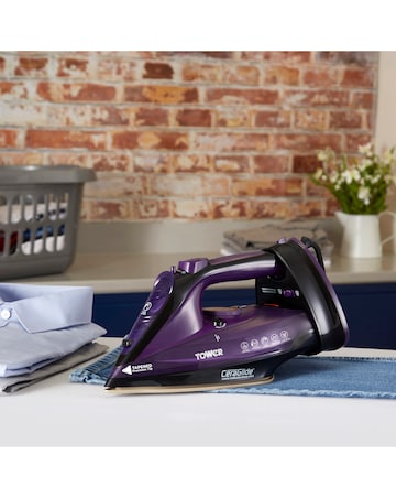 Tower T22008 2400W CeraGlide Corded and Cordless Turbo Steam Iron