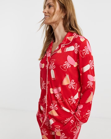 Pretty Secrets Cocktail Print Revere Pyjama Set