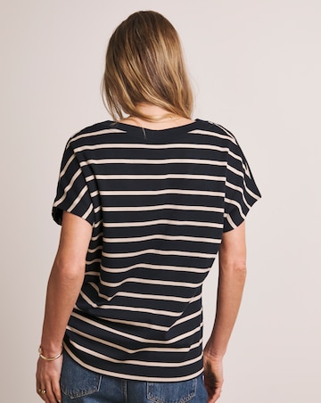 Anthology Stripe V Neck T-Shirt
