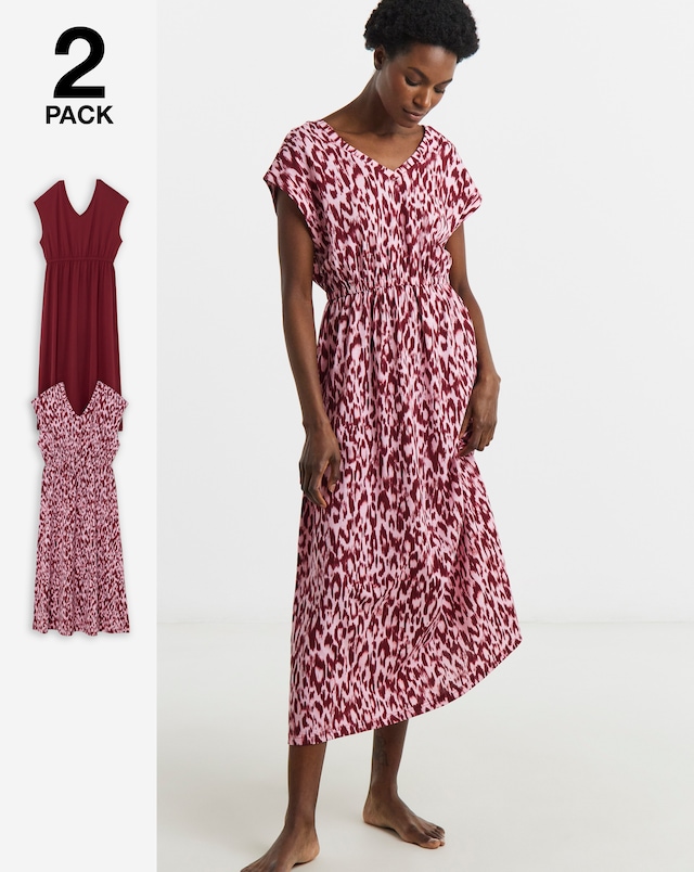 JD Williams (2 Pack)  Value Maxi Nighties Animal Print