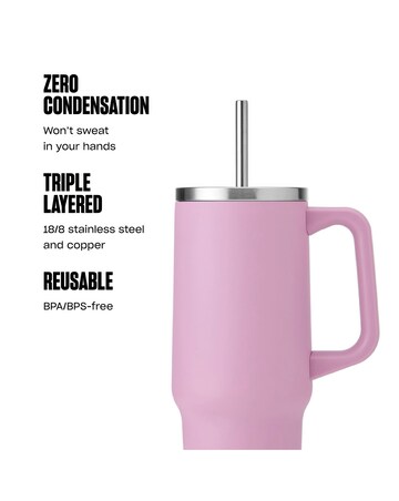 S'well XL Tumbler, 1.1 Litre, Hydrangea Pink