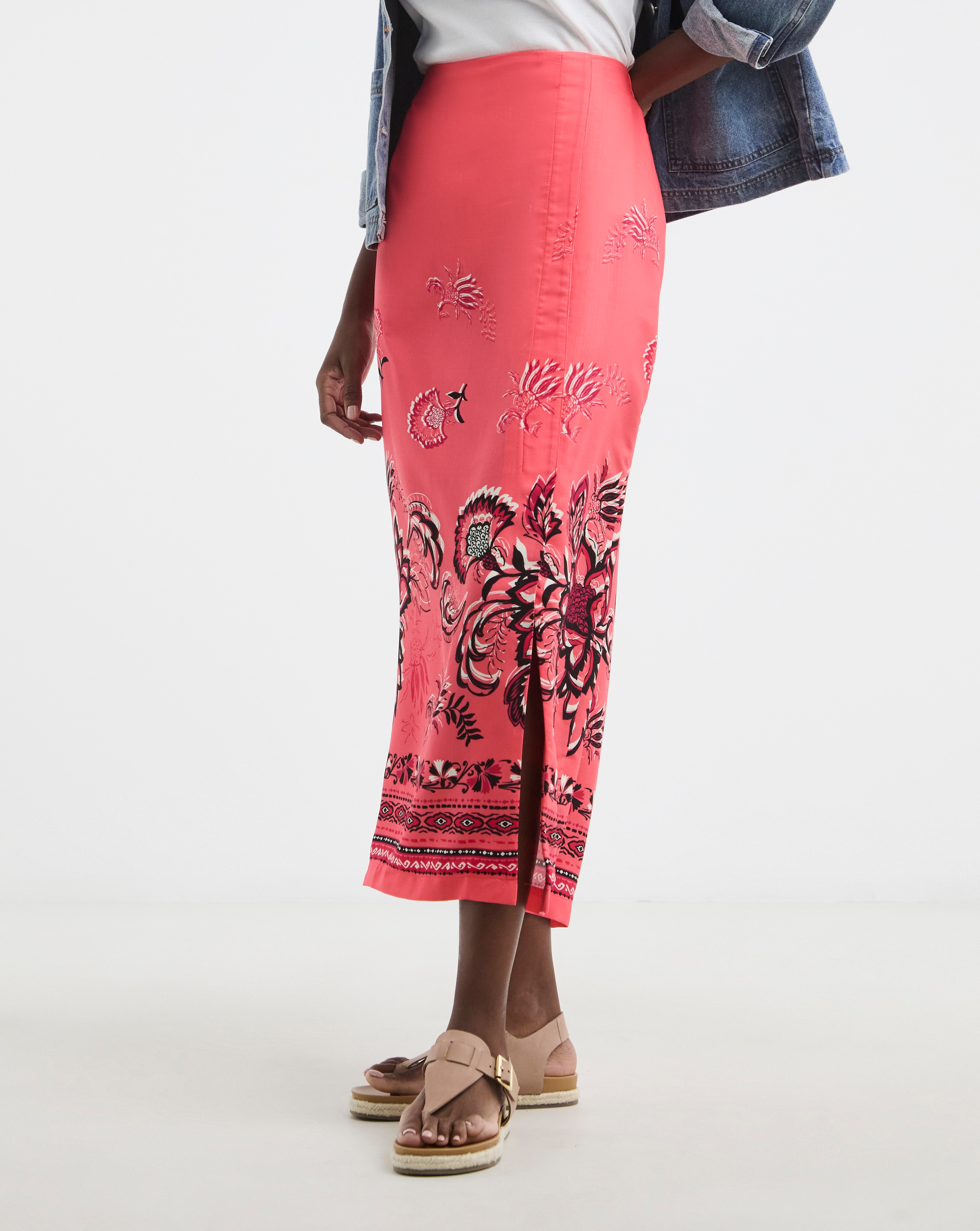 Embroidered Midi Skirt Crane Embroidered Skirt Anthropologie
