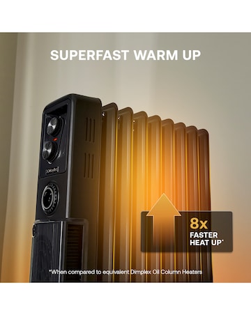 Dimplex Oil Free Radiator 2.4kW with Timer and Turbo Fan- Black
