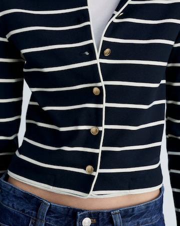 Mango Striped Knit Cardigan