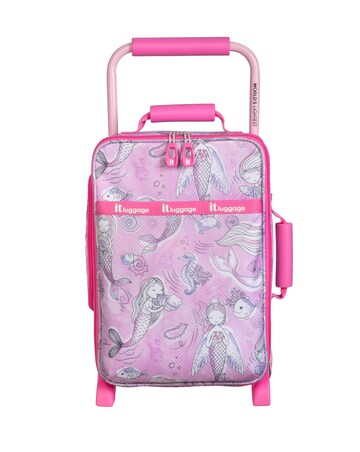IT Luggage Curiosity Kids Underseat Suitcase - Pink Mermaid