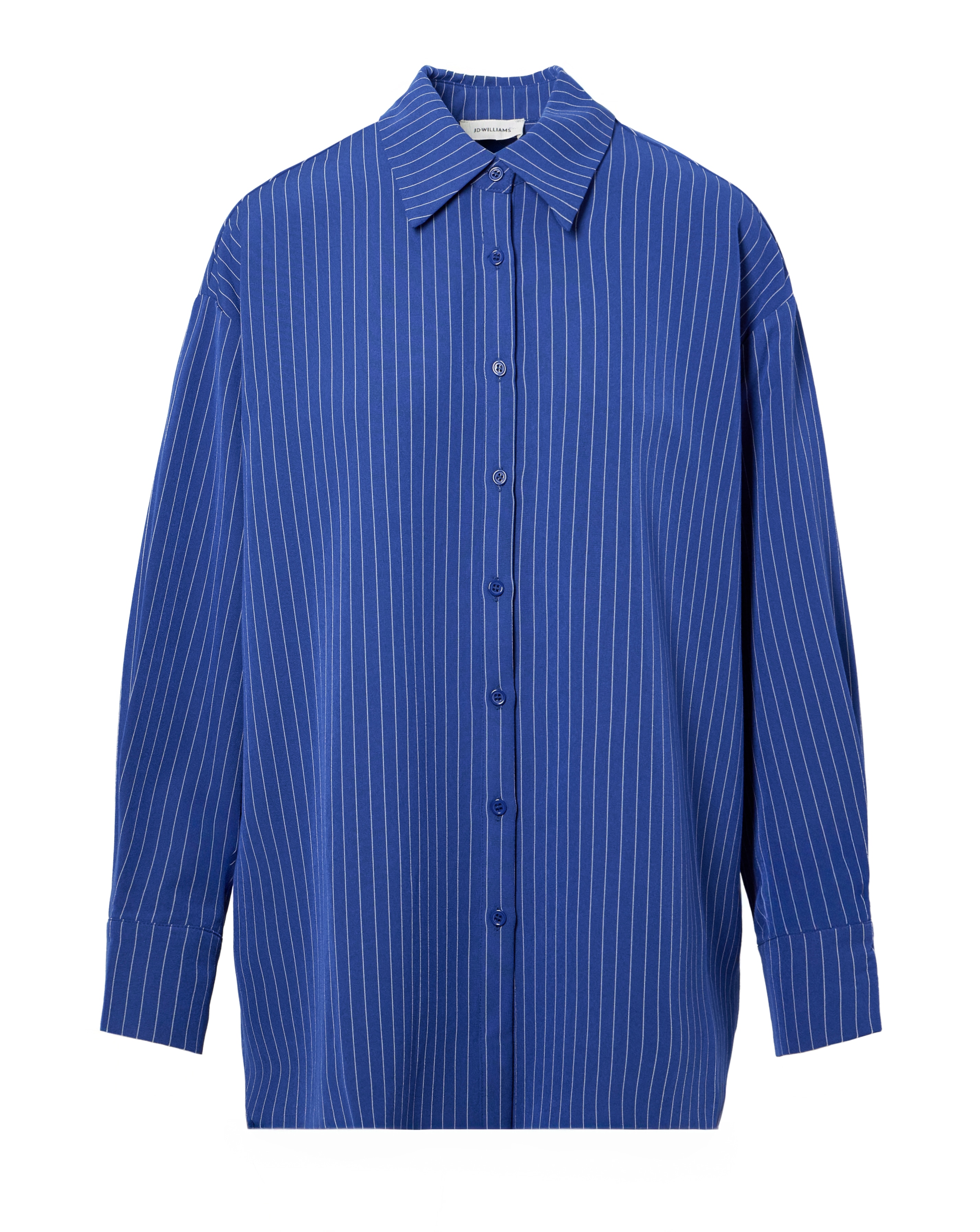 Stripe Twill Oversized Long Sleeve Shirt | JD Williams
