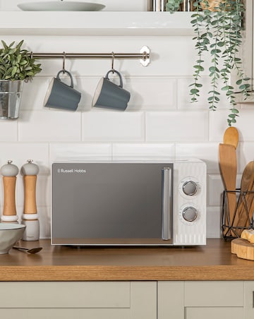 Russell Hobbs RHMM715 17Litre Textured Honeycomb Manual Microwave- White