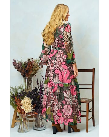 Hope & Ivy Rosehip William Morris Society Maxi Dress