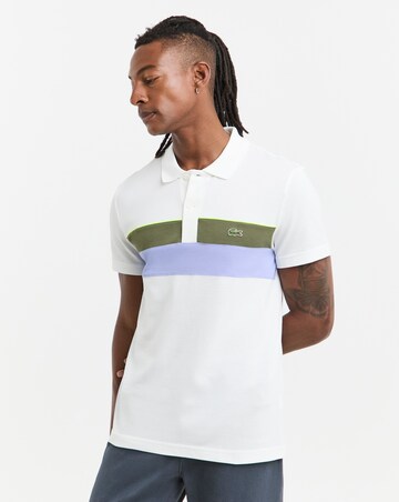 Lacoste Short Sleeve Stripe Polo - Off White