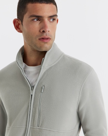 Microfleece Full Zip Jacket-Grey