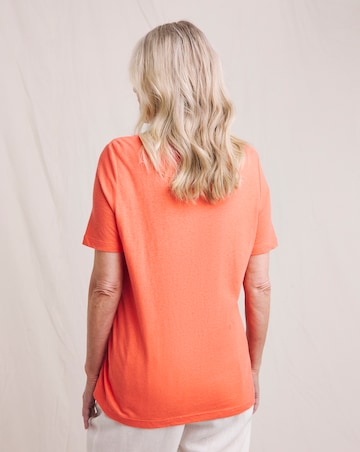 Julipa Button Down Linen Jersey T-Shirt