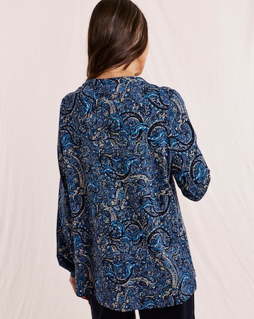 Julipa Printed Relaxed Henley Top