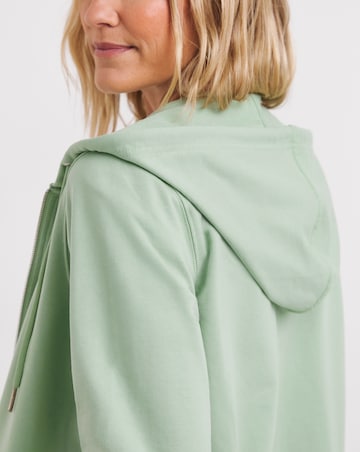 Sage Longline Zip Hoodie