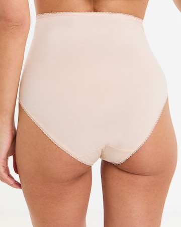 Pretty Secrets (5 Pack) Lace Top Full Brief Knickers Black/White/Blush