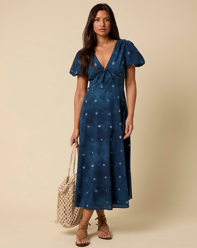 Nobody's Child Lia Midi Dress Ina Ditsy Cream | JD Williams