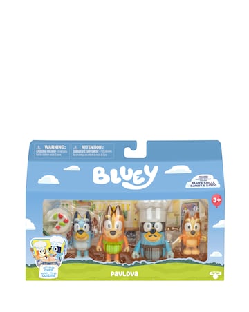 Bluey Lets Play Chef 4 Figure Pack - Pavolva