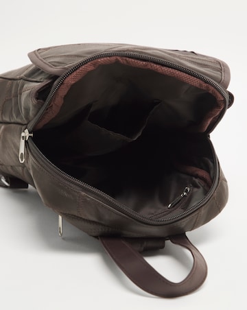 Leather Patchwork Mini Backpack