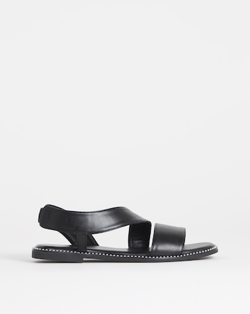 Janna Elasticated Flat Sandals - Wide Fit (E)