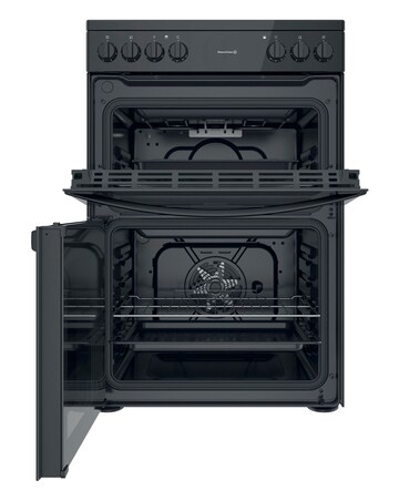 Indesit ID67V9KMB/UK Electric Double Cooker - Black