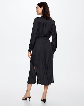 Mango Dominic Satin Shirt Dress