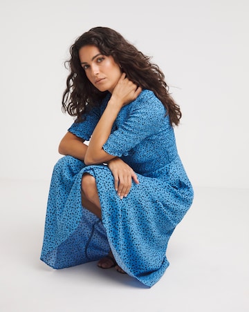 Whistles Bouquet Shirred Bodice Midi Dress