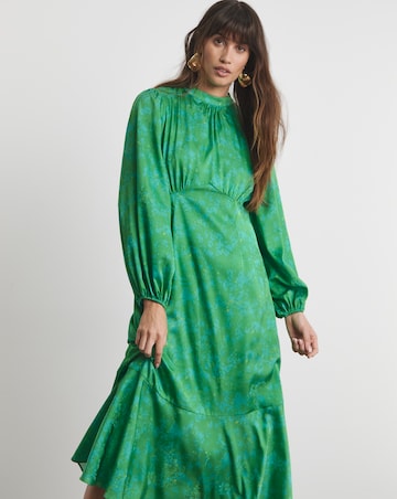 Joanna Hope Satin Jacquard Midi Dress