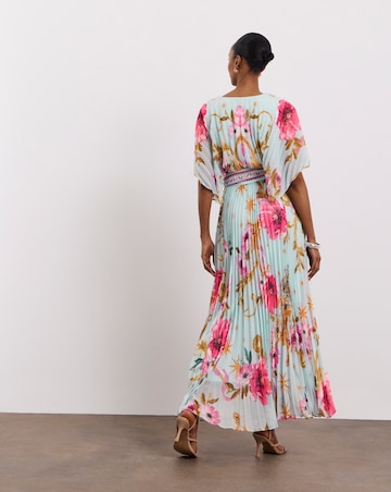 Joanna Hope Printed Pleated Maxi Dress