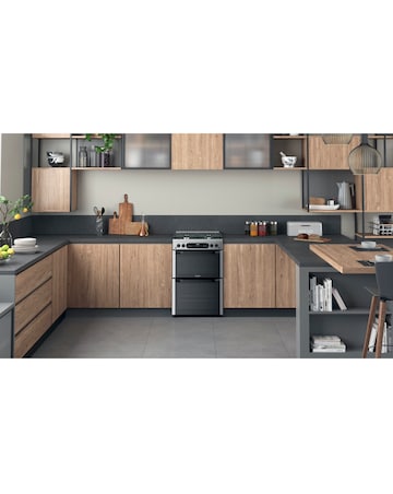 Hotpoint HDM67G0CCX/UK Gas Double Cooker - Stainless Steel