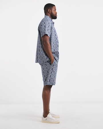 Jack Jones Seersucker Shirt & Short Set - Ocean