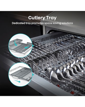 Hisense HS693C60XADUK 16 Place Dishwasher - Silver