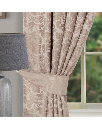 Buckingham Jacquard Light Filtering Pencil Pleat Lined Curtains