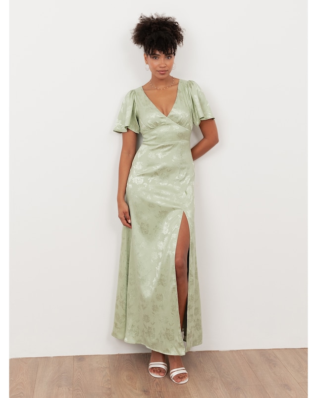 Maya Deluxe Jacquard Fabric Dress