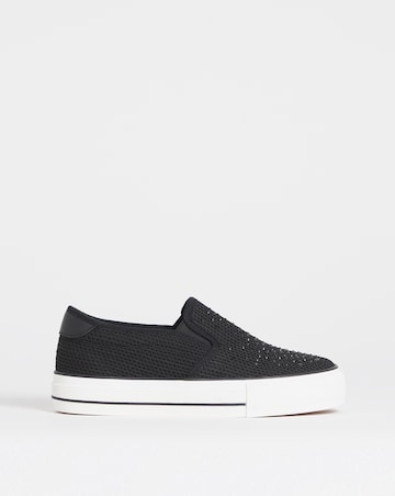 Cali Slip On Canvas Trainer - Extra Wide Fit (EEE)